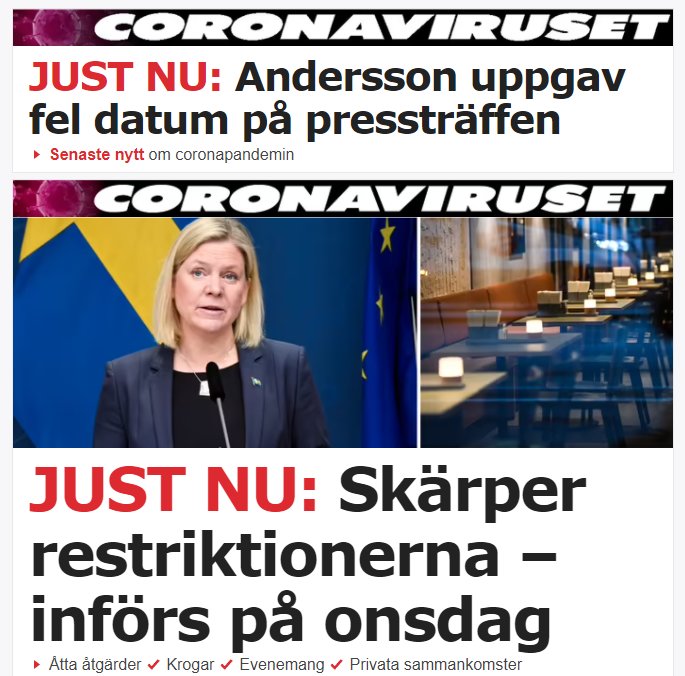 Kvinna talar vid presskonferens om nya restriktioner, med tomma stolar och EU-flagga i bakgrunden.