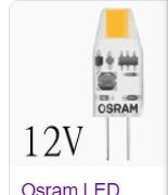 Osram LED-lampa med två stift och 12V märkning, eventuell halogenversion efterfrågas.