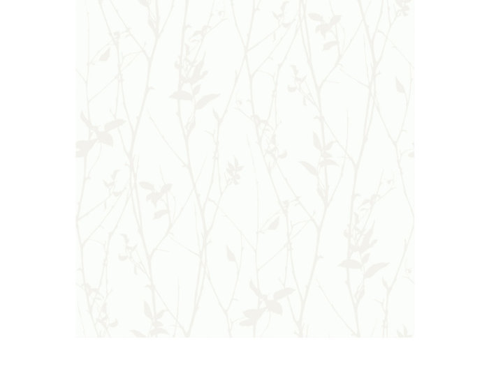 Svartvitt mönster av tapeten "Spring Tree" med trädgrenar och löv från Engblad & Co, artikel nr 6063.