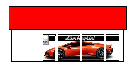 Skiss av garage med stora fönster som visar en orange sportbil inuti.
