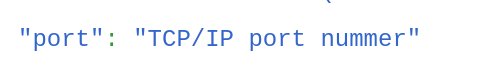 Text på skärm som visar begreppet "port" associerat med "TCP/IP port nummer".