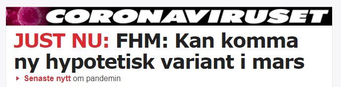 Nyhetskälla notifierar om en potentiell ny coronavirusvariant vid namn Hypotetisk som kan dyka upp i mars.