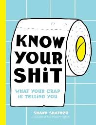 Illustration av en bokomslag med titeln "KNOW YOUR SHIT" och en bild på en toalettpappersrulle.