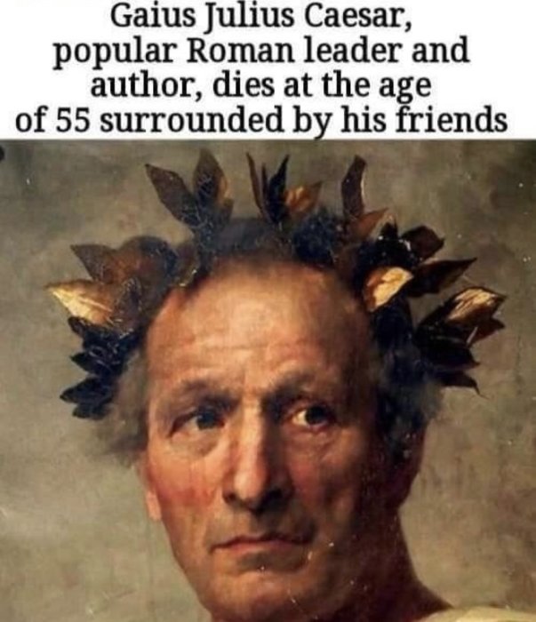 Föreställande porträtt av Gaius Julius Caesar med lövkrans.