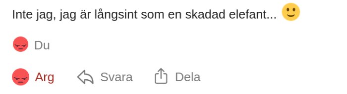 Skärmdump av ett foruminlägg som uttrycker frustration mot Telia med ikoner som visar ilska och trötthet.