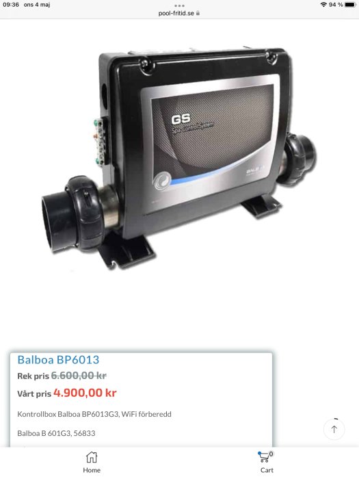 Balboa spa-kontrollsystem med kopplingar, använd för pool/badbaljeautomatisering, Wi-Fi förberedd.