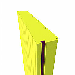 Guldgul isolerad väggskiva modell cw 300 med synliga kanter och röd markering.