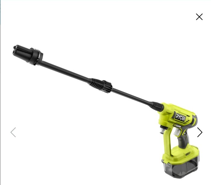 Gul och svart batteridriven Ryobi skruvdragare med förlängt grepp.