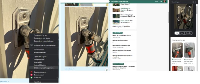 Väggmonterad Vatette vattenutkastare med ansluten sladd och kontakter i solljus.