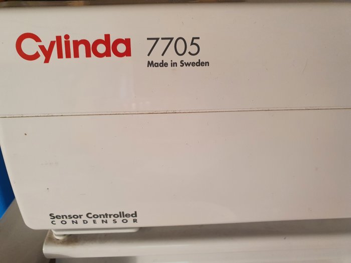 Cylinda torktumlare modell 7705 med text "Sensor Controlled CONDENSOR".