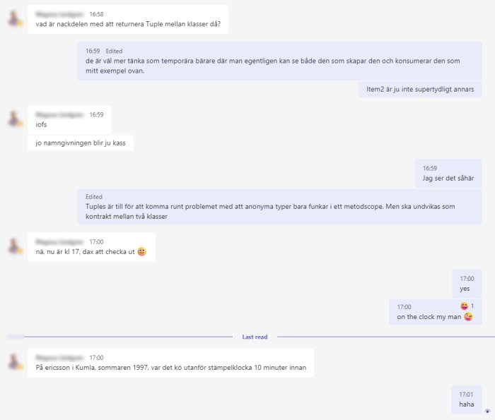 Skärmdump av en diskussionstråd i ett forum med textinlägg och kommentarer från flera användare.