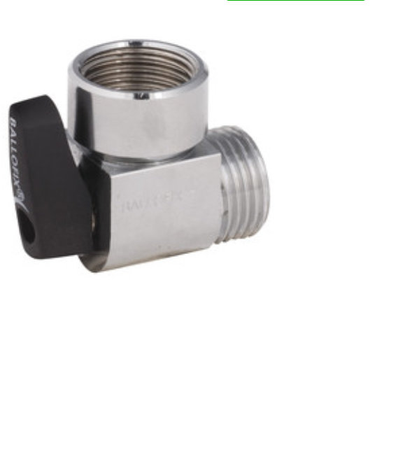 Stålkran med dubbla handtag för vattenanslutning, T-rör och gängade kopplingar.