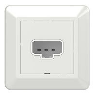 Vit vägguttagsram med en inbyggd HDMI-anslutning.