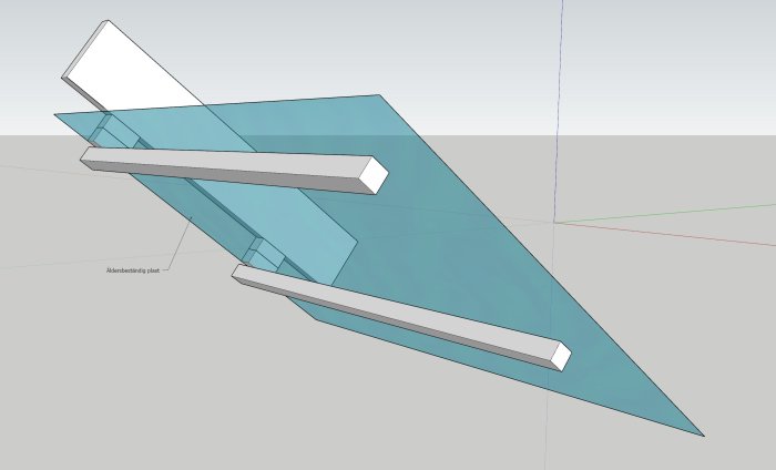 3D-modell av ett modernt tak med transparenta paneler och åldersbeständig plast.