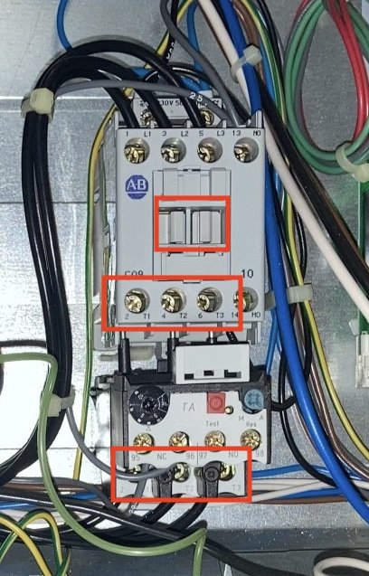 Elektrisk kontaktdon, kablar, märkning, säkringar, kopplingsscheman, industriell utrustning.