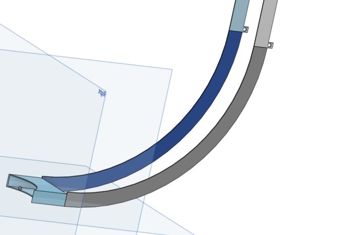 3D-modellering av böjd rörkonstruktion med fästpunkter, geometrisk bakgrund, CAD, ingenjörskonst, design, digital illustration.