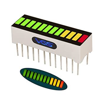 Bild av en integrerad krets (IC-chip) med färgade markeringar som liknar en grafisk equalizer.