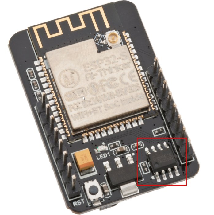 ESP32 mikrokontrollerkort med integrerade Wi-Fi, Bluetooth, integrerade kretsar och anslutningsplintar.