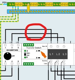 Elektriskt schema, överföringsbrytare, huvudströmbrytare, färgringar, symboler, linjer, teknisk ritning, strömkretsar.