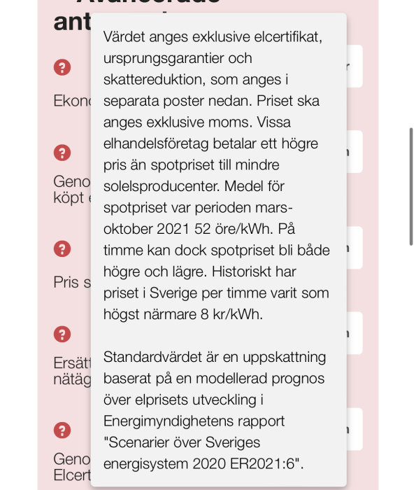 Text om elpriser, skatterabatter, moms, spotpris och prognoser för energimarknaden i Sverige.