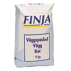 Finja væggspackelpose, 15 kg, til væg reparation og udjævning.