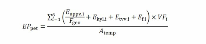 Matematisk formel, ekvation, potentiellt kopplad till energi eller ekonomi, innefattar summatecken och bråkstreck.