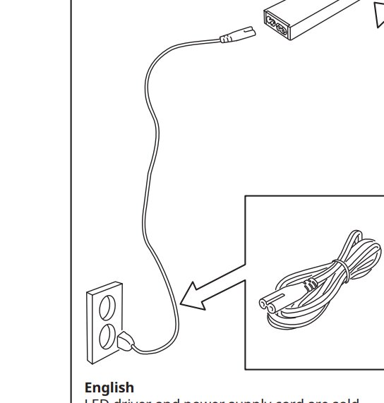 Illustration visar en oansluten elkabel och en vägguttag med pil som pekar mot kabeln.