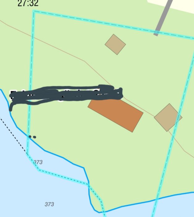 Digital illustration; top view of a black rifle on a background resembling a map with geographic markings and borders.