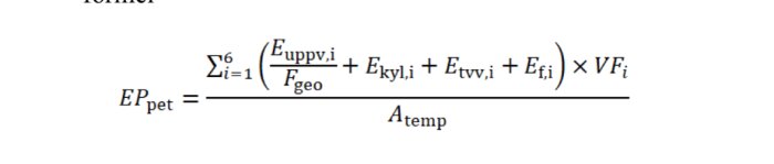 Matematisk formel med variabler och grekiska bokstäver, sannolikt relaterad till fysik eller teknik.