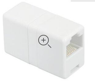 Vit RJ45 nätverkskabel kopplare, Ethernet kabel förlängningsadapter, isolerad, dataanslutningstillbehör.