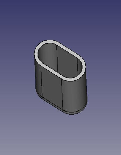 3D-renderad modell av ett enkelt objekt som liknar en kopp eller behållare, mörk bakgrund, basic CAD-design.