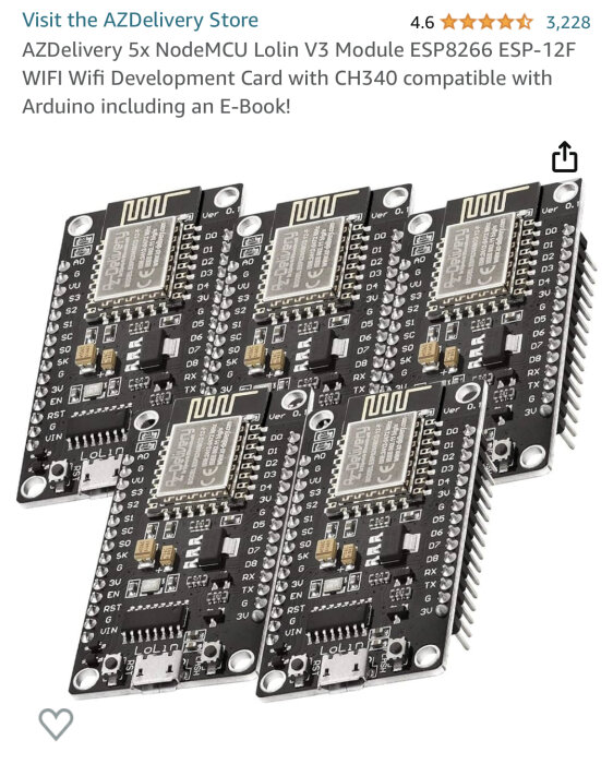Flertal utvecklingskort för wifi-projekt, NodeMCU Lolin V3, ESP8266 mikrokontroller, för Arduino, CH340 chip.