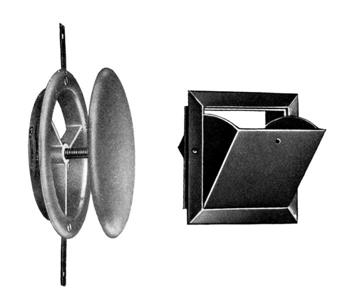 Två svartvita illustrationer av mekaniska delar, troligen tekniska ritningar eller patentillustrationer.