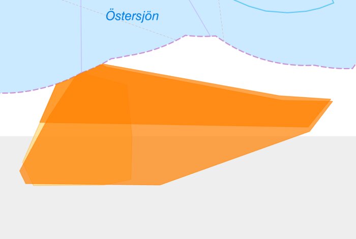 Förenklad grafisk representation av ett område, troligen väderrelaterat, nära Östersjön, med olika färglager.