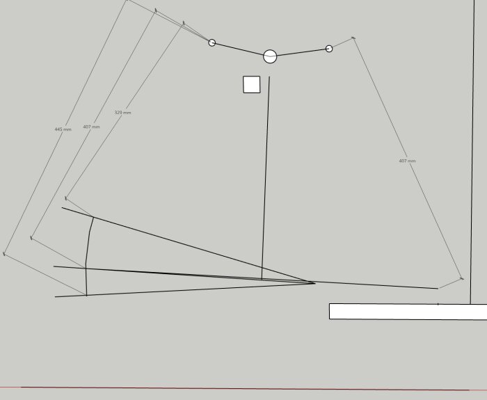 Teknisk ritning; geometriska former; dimensioner angivna i millimeter; planskiss eller konstruktionsskiss.