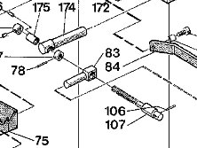 Sprängskiss som visar olika komponenter med dimensioner D30 och D20 vid gängade delar.