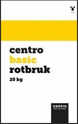Säck av Centro Basic Rotbruk på 20 kg, avsedd för byggprojekt som kräver snabbtorkande bruk.