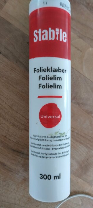 Tub med Folielim från stabila, 300 ml, för ångspärr och plastytor.