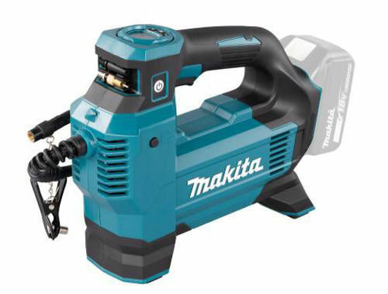 Ny Makita dmp181z kompressor, blå och svart, utan batteri, med slanganslutningssystem.