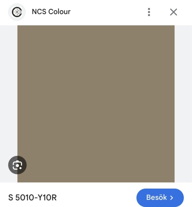 Färgprov för NCS S 5010-Y10R i brun ton