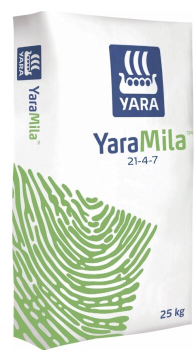 Säck med YaraMila gödsel NPK 21-4-7, 25 kg, från varumärket Yara, tillgänglig på Granngården.