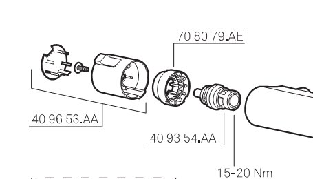 Exploderad ritning av Mora Cera T4 komponenter, med markering av artikel C (40 93 54.AA) för byte, inklusive specifikationer och vridmoment.