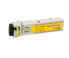 Fiberadapter SFP BiDi WDM TX1550/RX1310, singelmode, för optisk datakommunikation.
