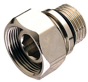 Radiatorkoppling med O-ring för anslutning av radiator, används istället för lin eller gängtejp i VVS-installationer.