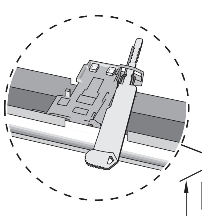 Diagram av mekanisk komponent, eventuell del av monteringssystem.