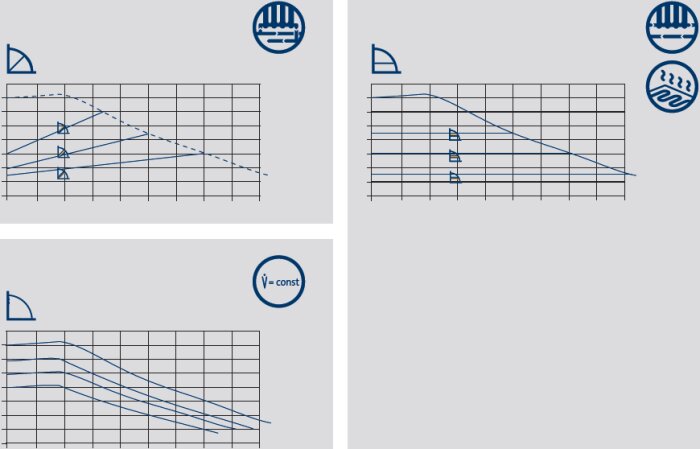 Diagram från manual med grafer och symboler, som visar olika mätvärden och linjer med oklar tolkning.