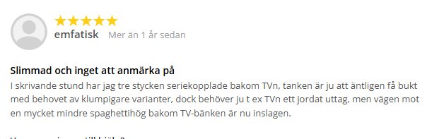 Recension av en slimmad grendosa med hög betyg, anpassad för att minska kabeltrassel bakom TV:n, med flera seriekopplade uttag.