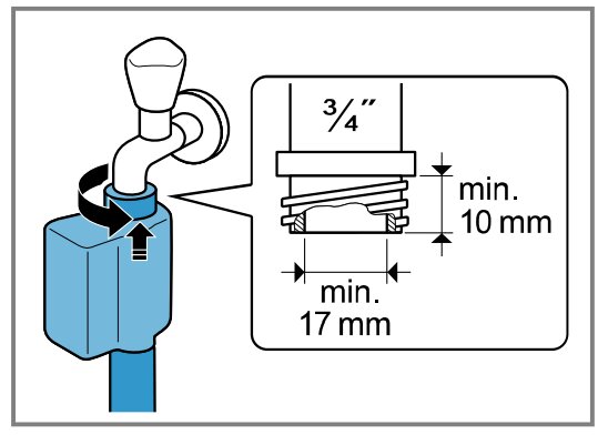 Illustration av klämfäste för slanganslutning med måttangivelser och pilar som visar monteringsriktning.