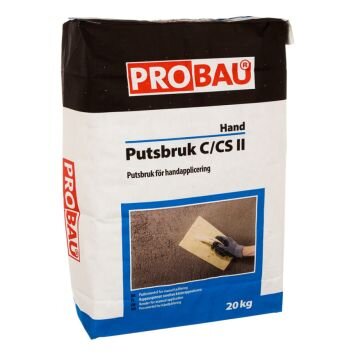 Säck med Putsbruk C/CS II från PROBAU för handapplicering, 20 kg.