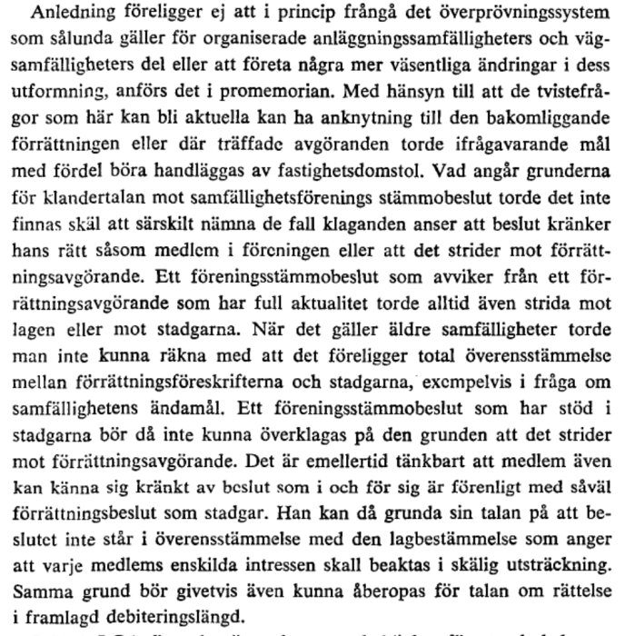 Sida 350 från proposition 1973:160 med text om överprövningssystemet för anläggningssamfälligheter och vägföreningar.